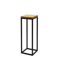BLUMENSTÄNDER in Holz, Metall  - Schwarz, Basics, Holz/Metall (19/62/19cm)