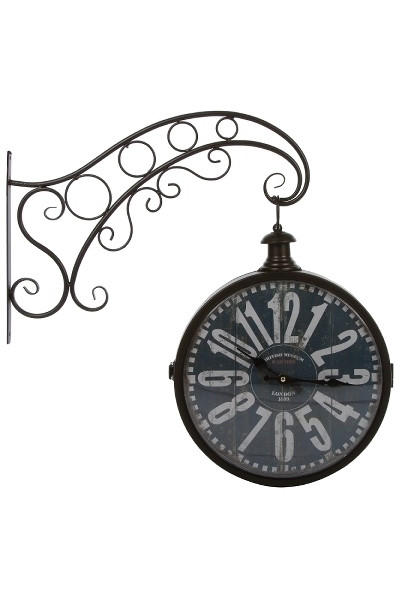 WANDUHR  Grau, Schwarz, Weiß 30 cm  - Schwarz/Weiß, Basics, Metall (30cm)