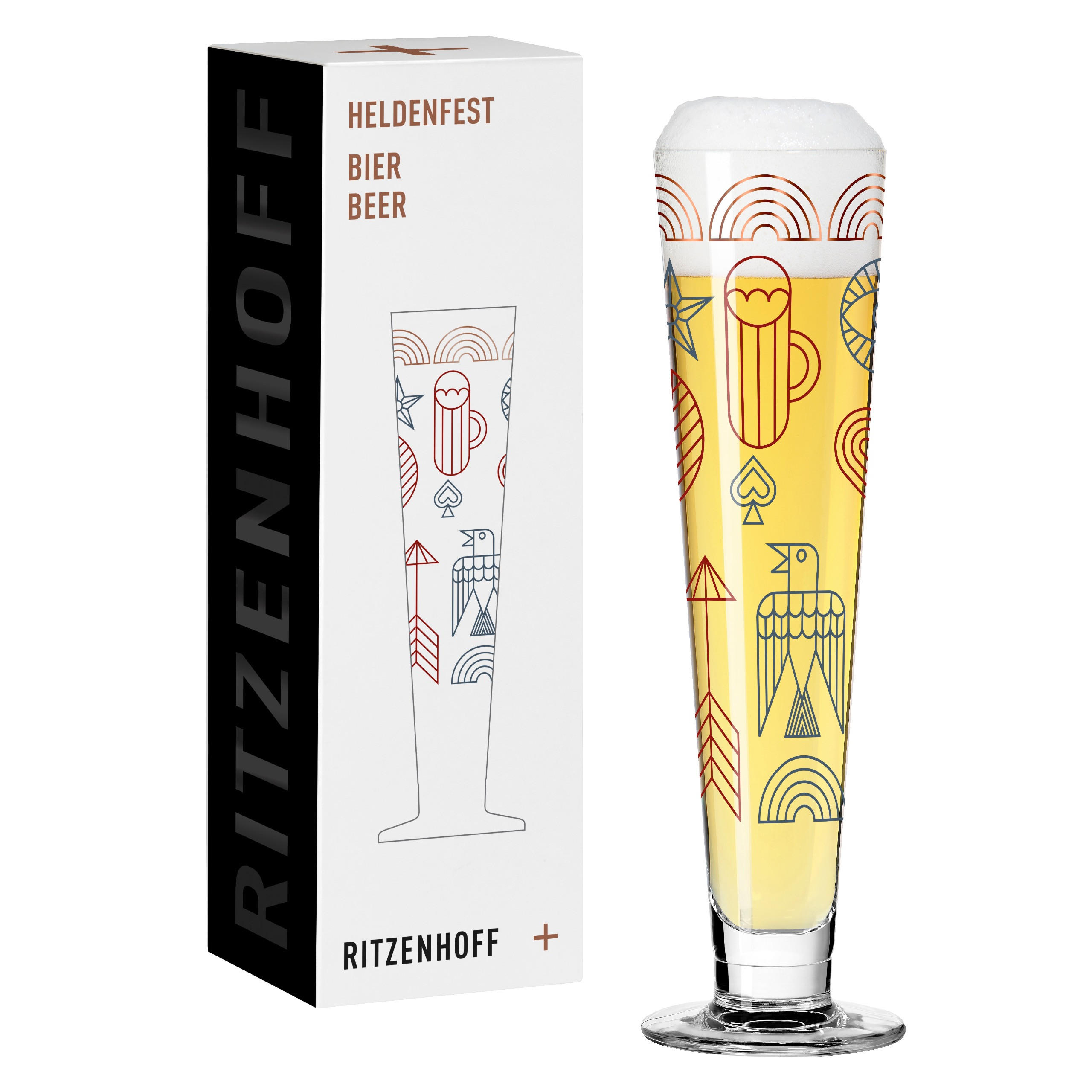 BIERGLAS 385 ml  - Multicolor, Trend, Glas (7,5/24,9/7,5cm) - Ritzenhoff