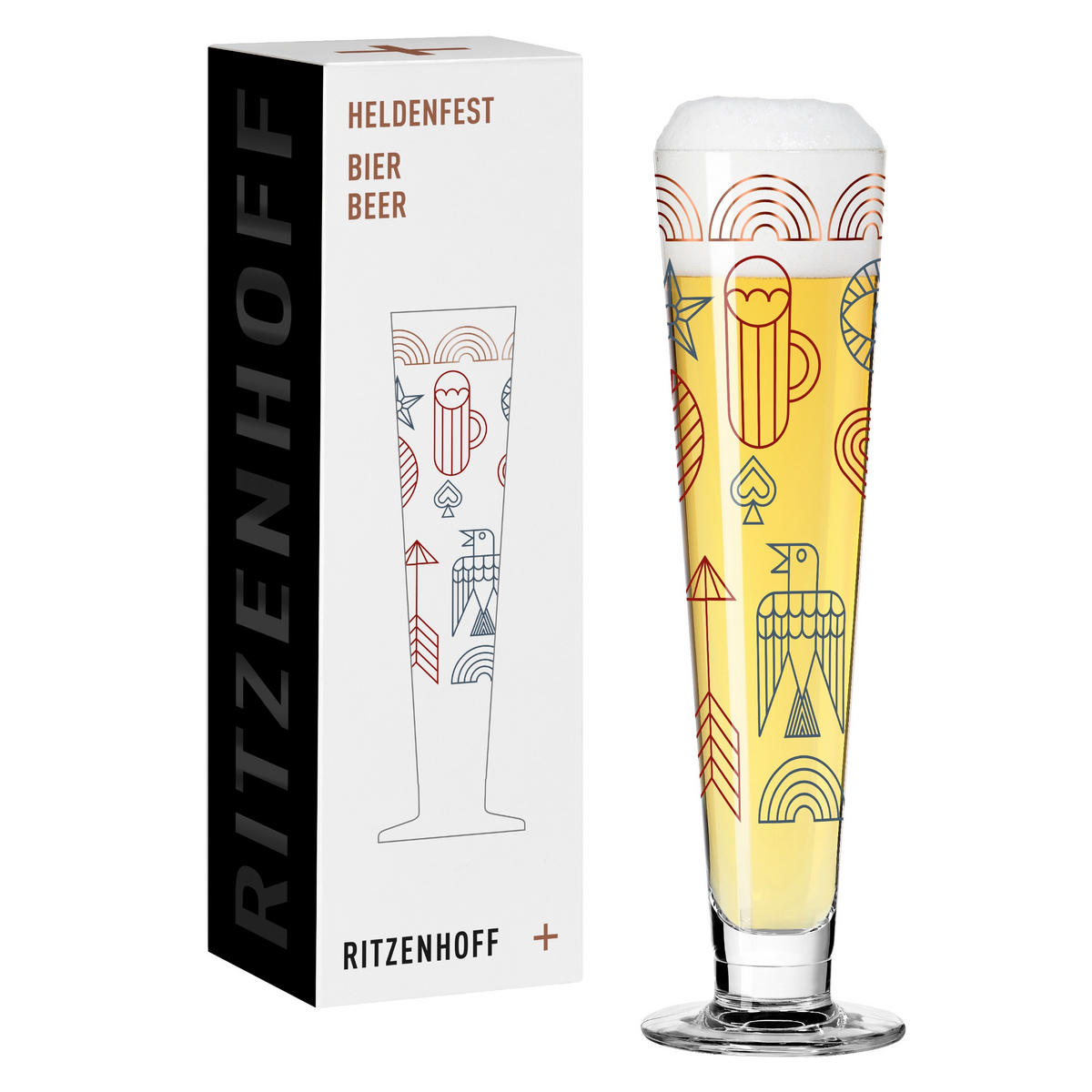 BIERGLAS 385 ml  - Multicolor, Trend, Glas (7,5/24,9/7,5cm) - Ritzenhoff