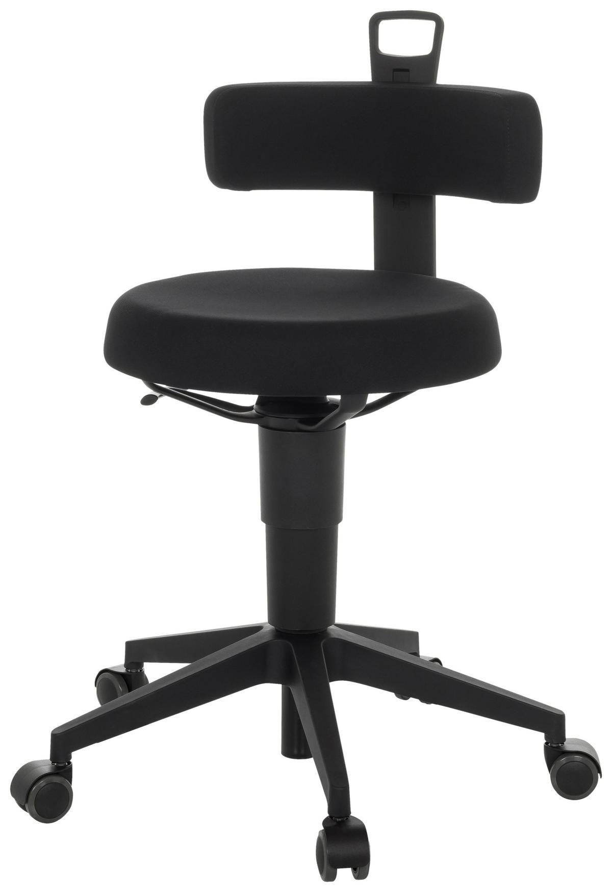 BÜROHOCKER 40/74-86/46 cm  - Schwarz, Basics, Kunststoff/Textil (40/74-86/46cm) - MID.YOU