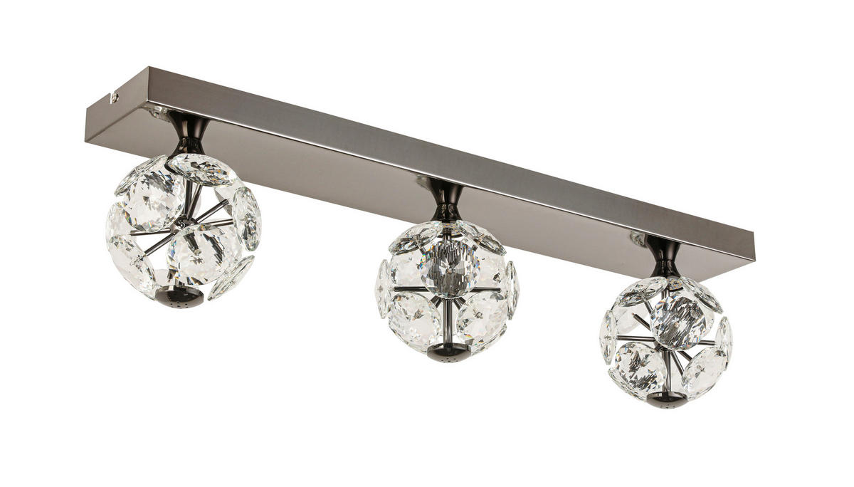 LED-TAKLAMPA 7,5 W  - kromfärg, Trend, metall/glas (76cm) - Ambiente