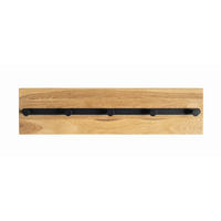 WANDGARDEROBE  in Eiche massiv Schwarz, Eichefarben  - Eichefarben/Schwarz, Design, Holz/Metall (60/15/6cm)