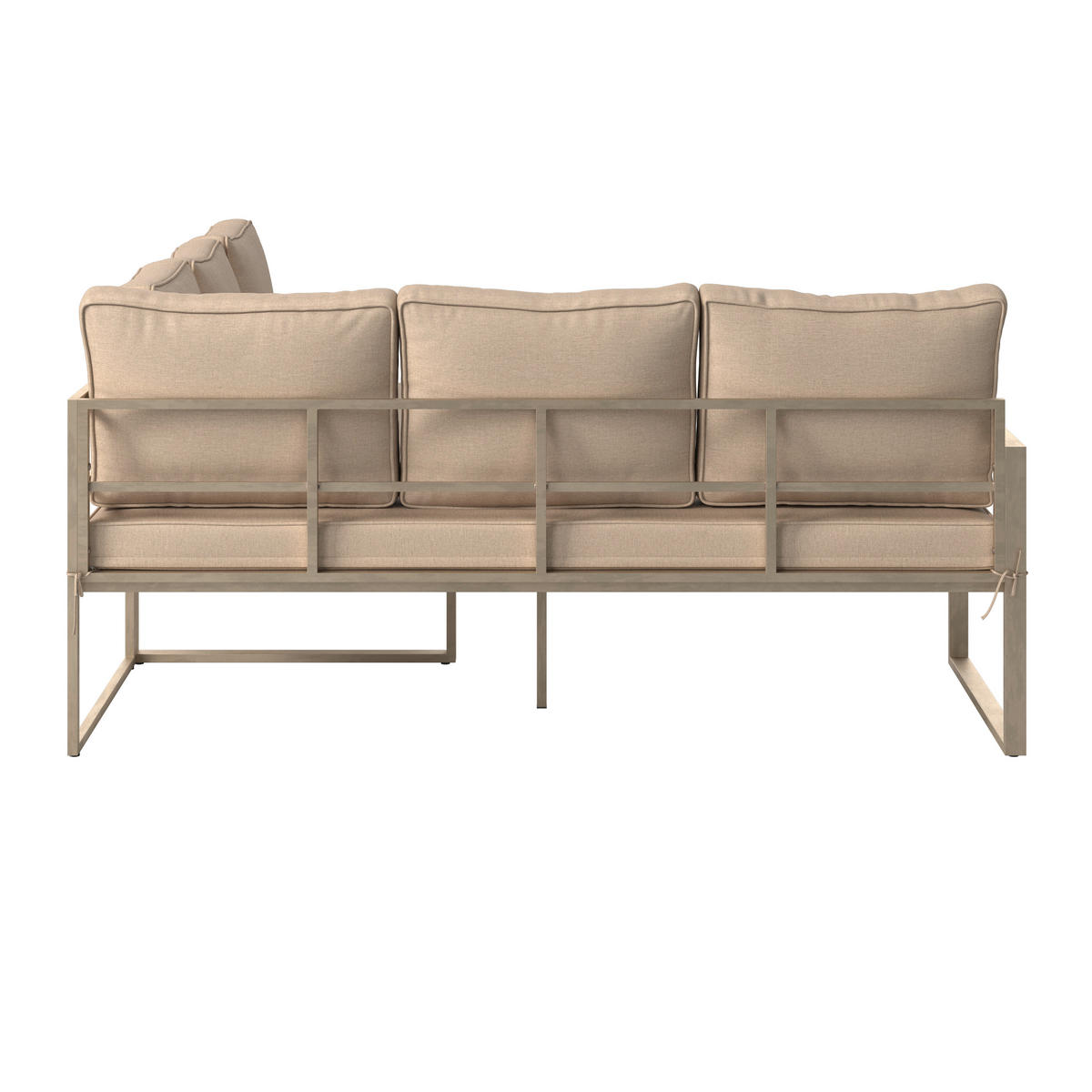 VRTNA LOUNGE GARNITURA jeklo  - bež, Moderno, kovina/umetna masa (75/75/64.5cm) - Ambia Garden