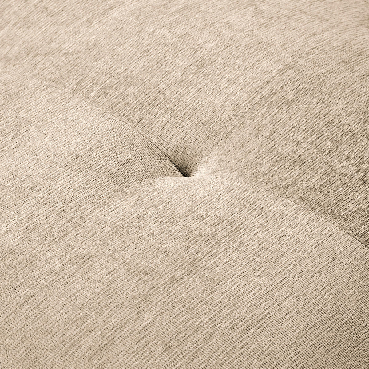 BIGSOFA in Chenille Creme  - Creme/Schwarz, Modern, Kunststoff/Textil (285/87/184cm) - Trendmanufaktur