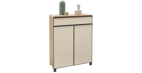 GARDEROBE 4-teilig  in 180/193/37 cm  - Eichefarben/Sahara, Design, Glas/Holz (180/193/37cm) - Dieter Knoll