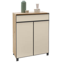 SCHUHSCHRANK furniert Anthrazit, Eichefarben, Sahara  - Eichefarben/Anthrazit, Design, Glas/Holzwerkstoff (84/108/37cm) - Dieter Knoll