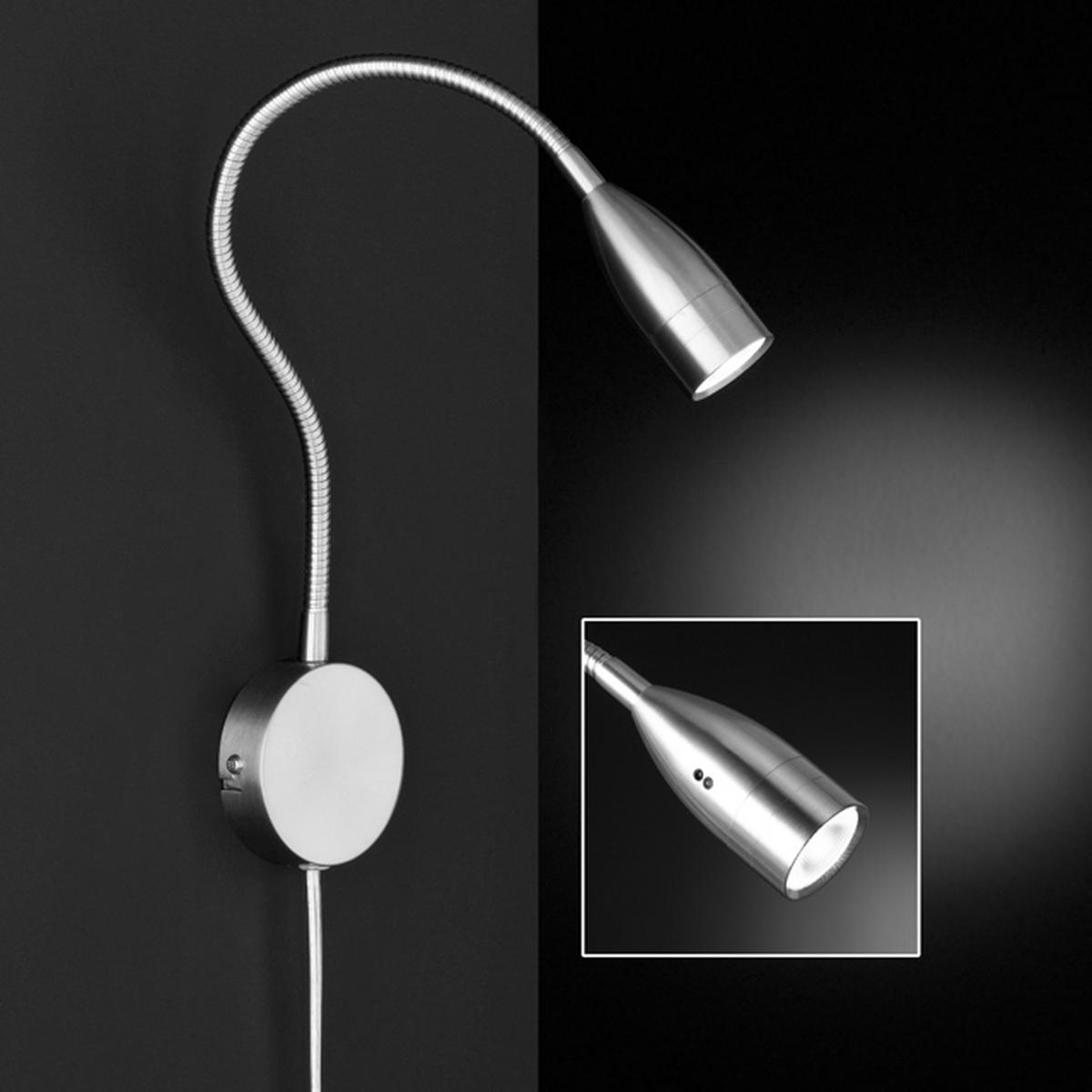 NÁSTĚNNÉ LED SVÍTIDLO, 56,50/8/45 cm - barvy niklu, Design, kov (56,50/8/45cm)