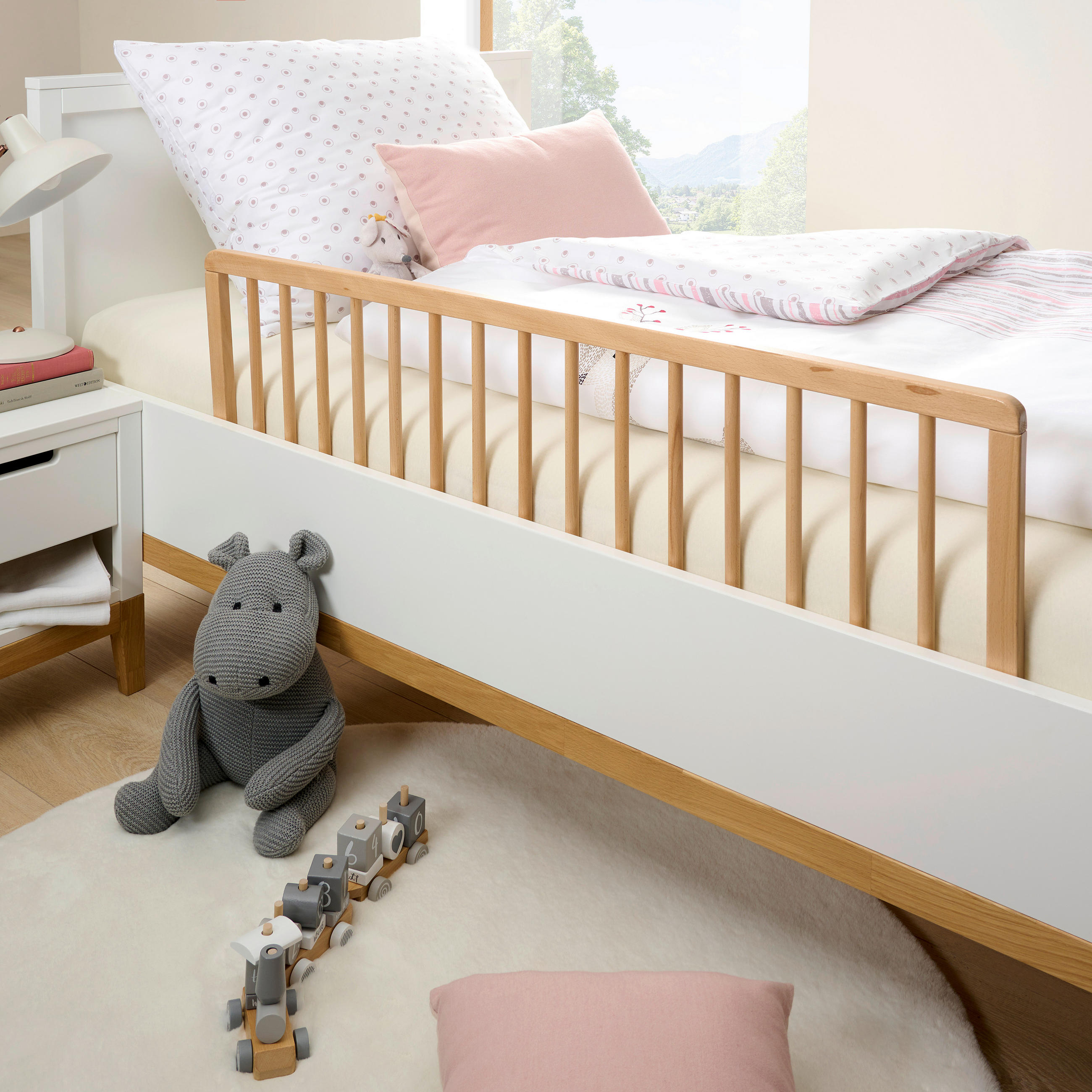 BETTSCHUTZGITTER 118/30/38 cm  - Naturfarben, Basics, Holz (118/30/38cm) - My Baby Lou