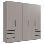 DREHTÜRENSCHRANK  in Sahara  - Schwarz/Sahara, KONVENTIONELL, Holzwerkstoff/Metall (250/236/58cm) - Hom`in