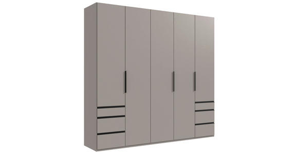 DREHTÜRENSCHRANK  in Sahara  - Schwarz/Sahara, KONVENTIONELL, Holzwerkstoff/Metall (250/236/58cm) - Hom`in