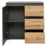 KOMMODE Anthrazit, Eichefarben - Eichefarben/Anthrazit, KONVENTIONELL, Holzwerkstoff (80/80/40cm) - Carryhome