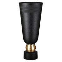 DEKOVASE  - Goldfarben/Schwarz, LIFESTYLE, Metall (16,5/40cm)