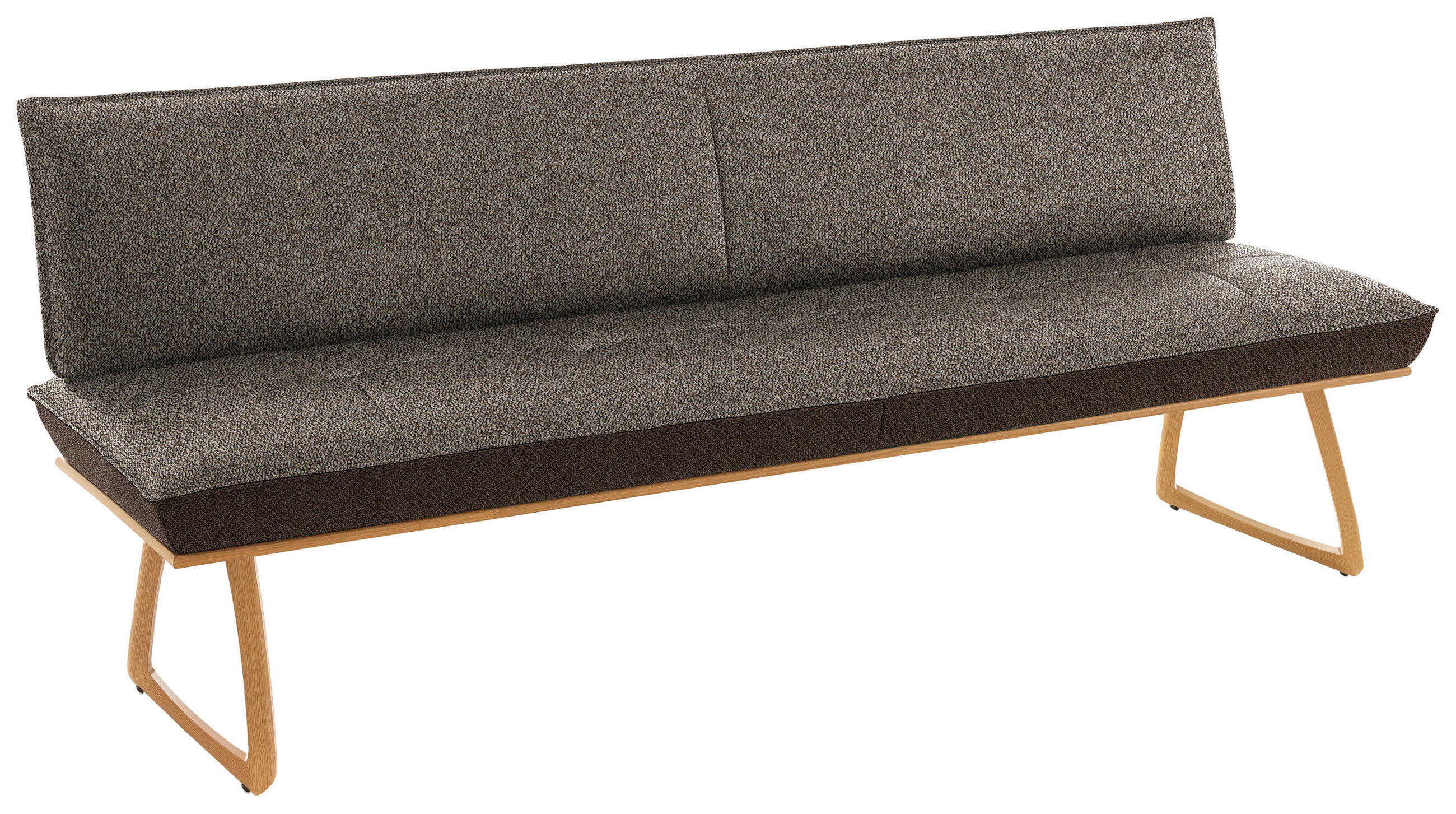 SITZBANK 214/88/66 cm  in Braun, Hellbraun, Wildeiche  - Hellbraun/Wildeiche, Design, Holz/Textil (214/88/66cm) - Koinor