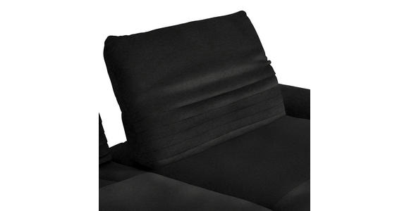 ECKSOFA  in Teddystoff Schwarz  280/170-195 cm  - Schwarz, Design, Textil/Metall (280/170-195cm) - Dieter Knoll