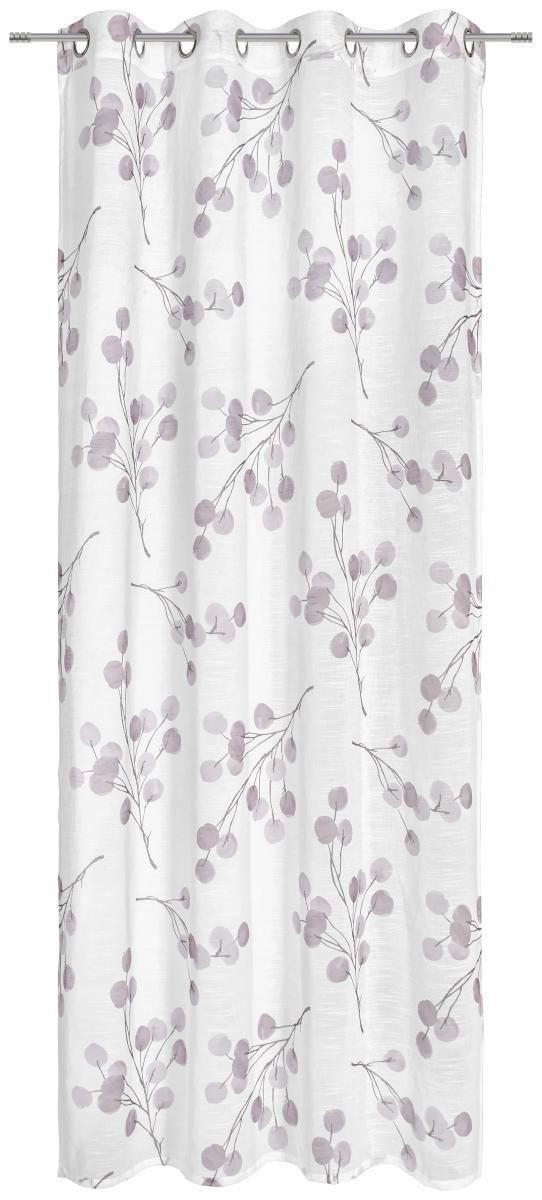 PERDEA CU INELE TIP CAPSĂ semitransparent  - roz, Konventionell, textil (135/245cm) - Esposa