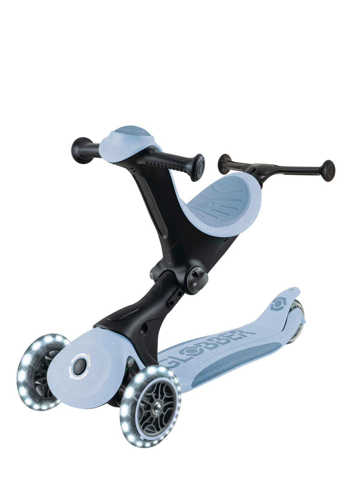 LAUFRAD GO-UP DELUXE LIGHTS ECO 360  - Pastellblau, Basics, Kunststoff/Metall (65/22/98,5cm) - GLOBBER