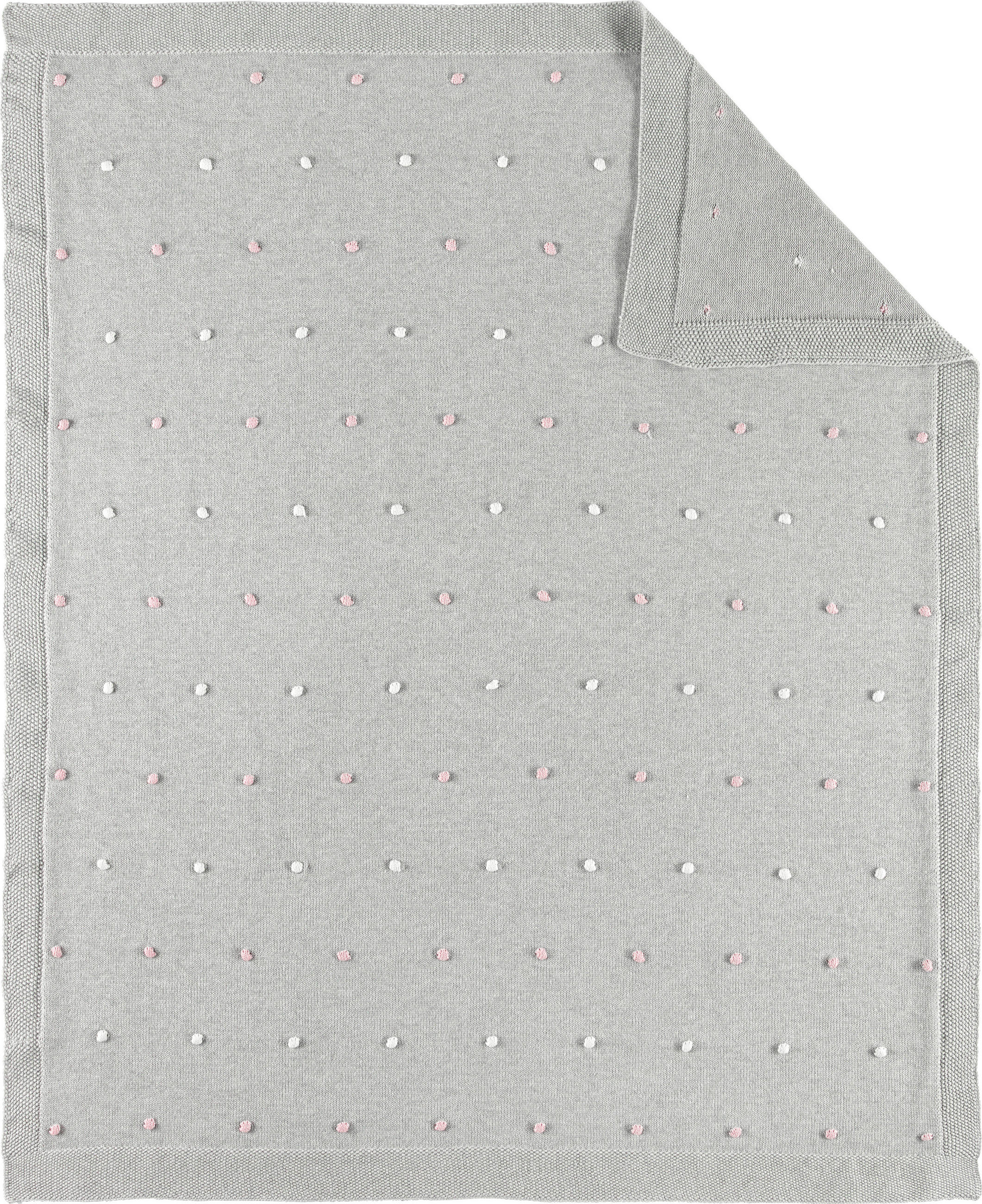 HEBKÁ DEKA - sivá/ružová, Basics, textil (80/100cm) - Patinio