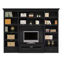 WOHNWAND UrbanClass 2-teilig  in Schwarz  311/238,5/52-46,5 cm  - Schwarz/Bronzefarben, LIFESTYLE, Holz/Metall (311/238,5/52-46,5cm) - Livetastic