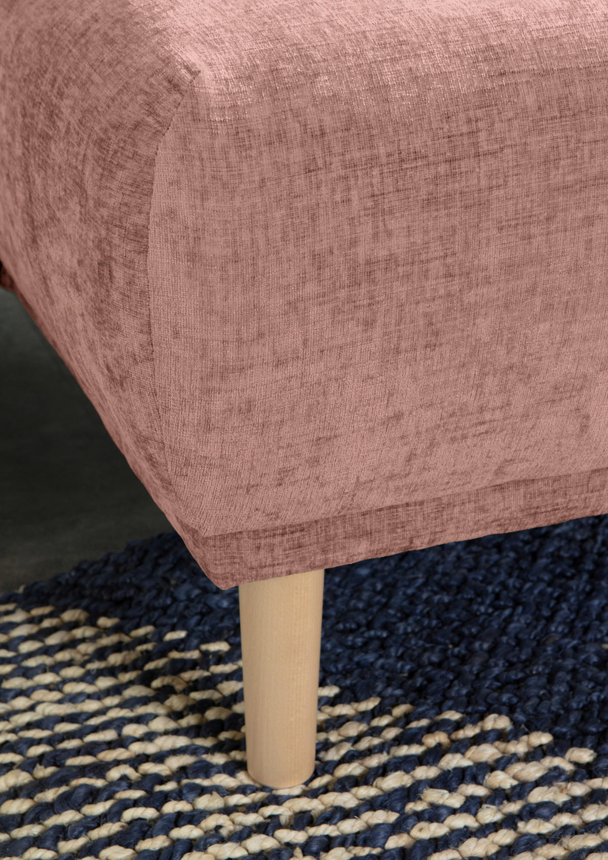 ECKSOFA Altrosa Flachgewebe  - Buchefarben/Altrosa, KONVENTIONELL, Holz/Textil (230/144cm) - Carryhome