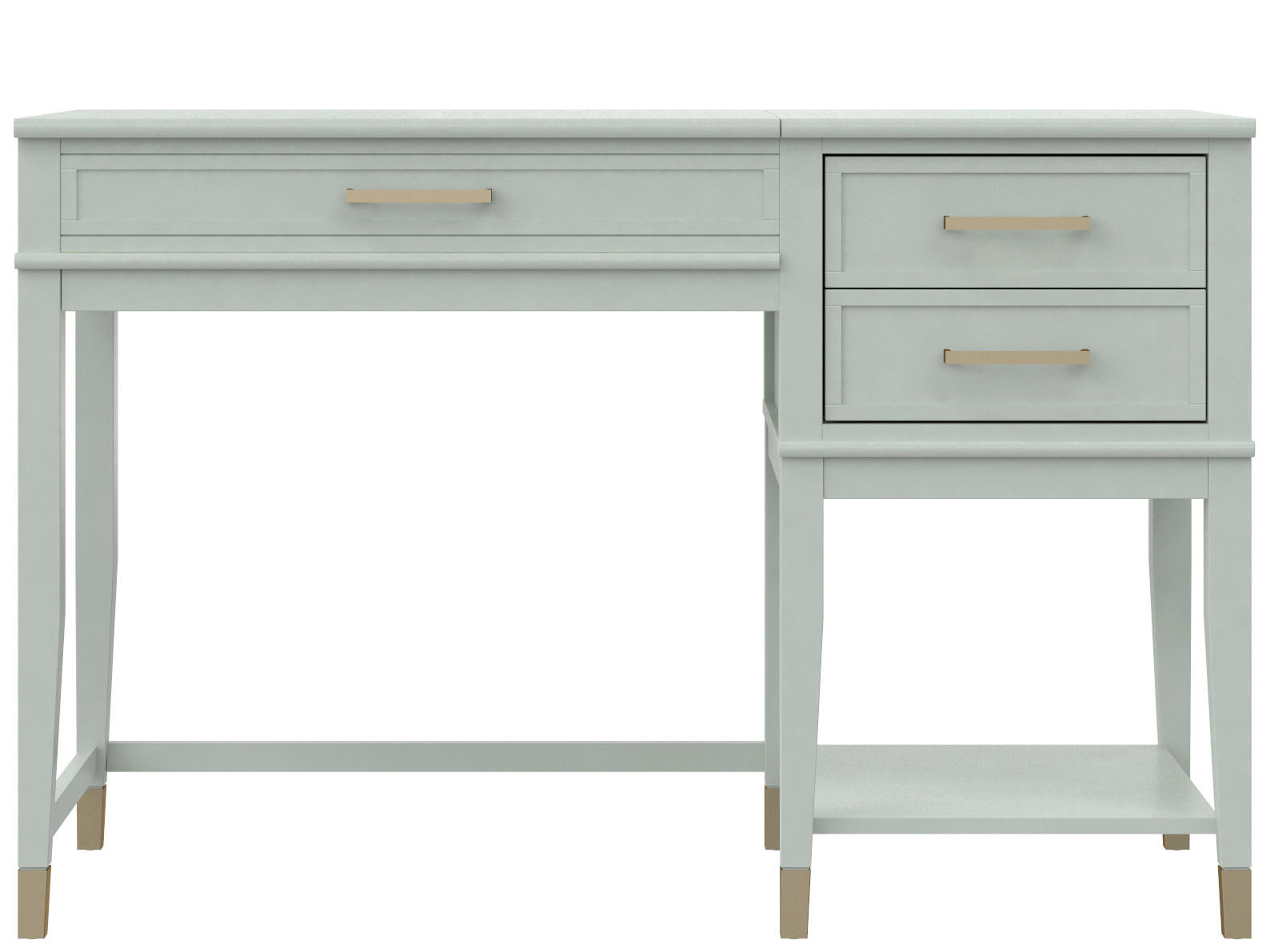 SCHREIBTISCH 115/49/77 cm  in Grün  - Messingfarben/Grün, Design, Holzwerkstoff/Metall (115/49/77cm) - MID.YOU