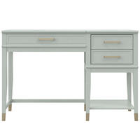 SCHREIBTISCH 115/49/77 cm  in Grün  - Messingfarben/Grün, Design, Holzwerkstoff/Metall (115/49/77cm) - MID.YOU