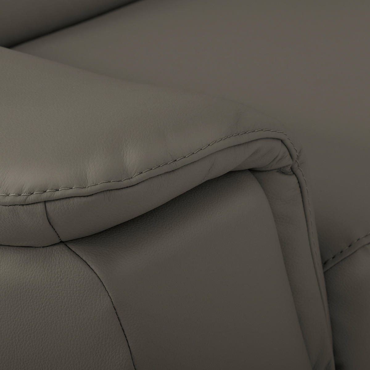 ECKSOFA  in Lederlook Echtleder Schlammfarben  - Schlammfarben/Silberfarben, Leder/Holz (262/211cm) - Celina Home