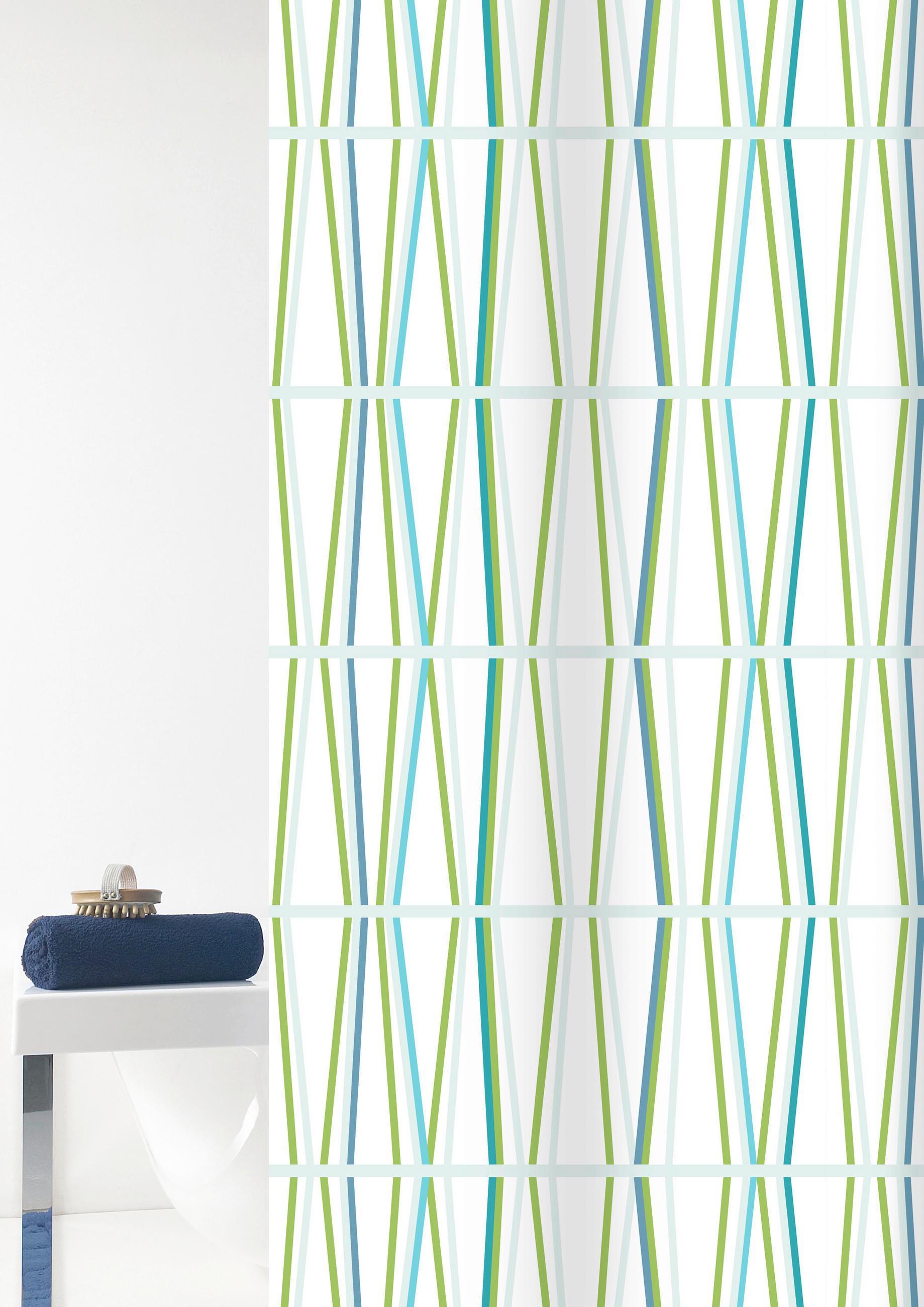 SPRCHOVÝ ZÁVES, 180/200 cm - biela, Basics, plast (180/200cm) - Grund