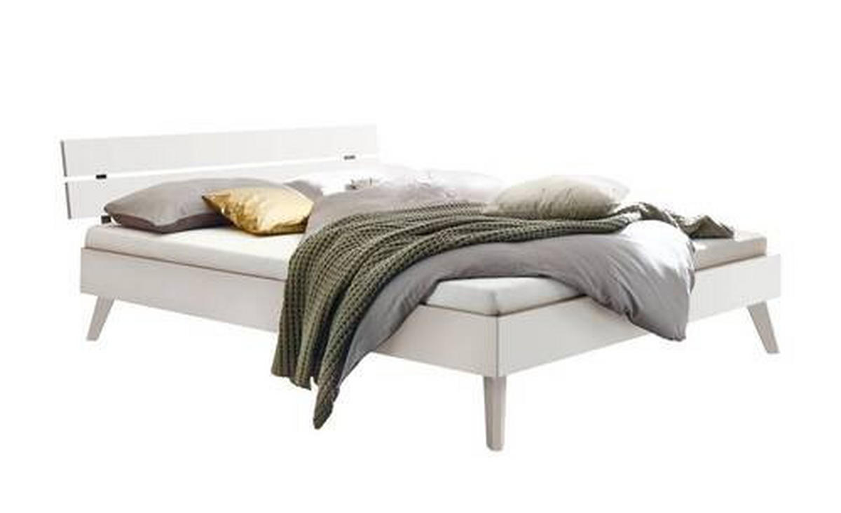 BETT 140/200 cm  in Weiss   - Weiss, Design, Holzwerkstoff (140/200cm) - Hasena