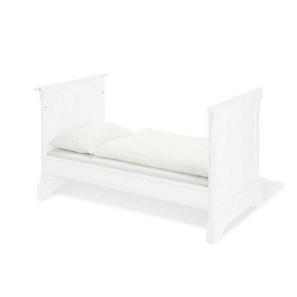 Thumbnail - Pinolino Gitterbett Pinolino Emilia, Weiß, Holzwerkstoff, 81x88x151 cm, zum Juniorbett umbaubar, höhenverstellbar, Spros...