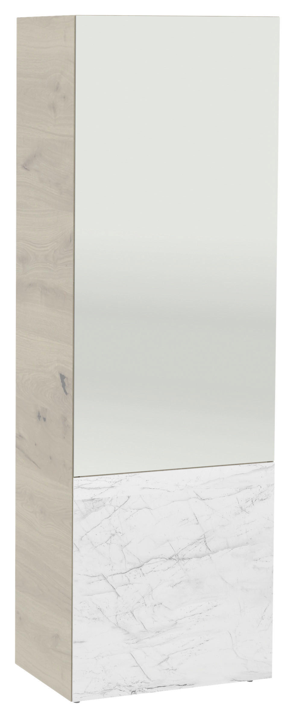 GARDEROBENSCHRANK  in 64/194/41,2 cm  - Wildeiche/Weiß, Natur, Glas/Holz (64/194/41,2cm) - Voglauer