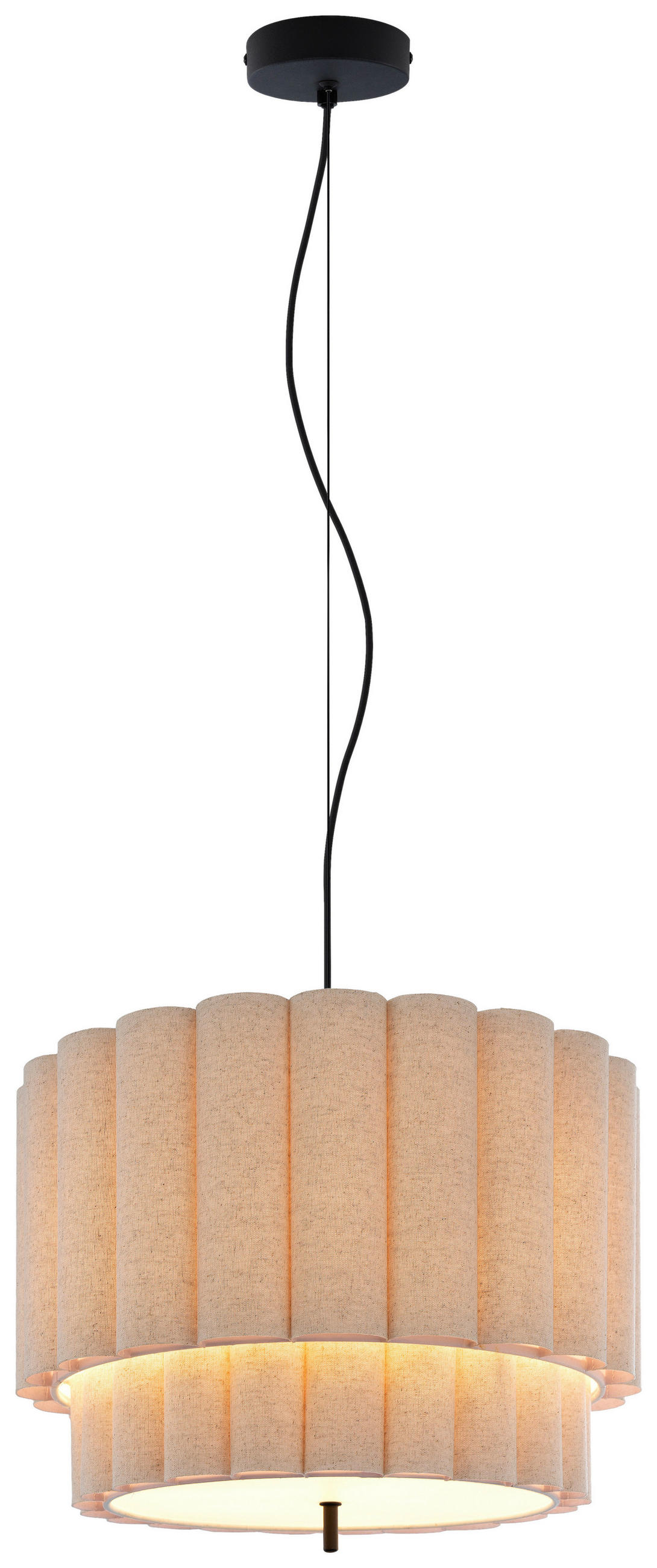 HÄNGELEUCHTE 40/120 cm  - Beige, Trend, Kunststoff/Textil (40/120cm) - Novel