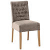 STUHL Chenille Taupe, Eichefarben Eiche massiv  - Taupe/Eichefarben, KONVENTIONELL, Holz/Textil (46,5/91/65cm) - Cantus