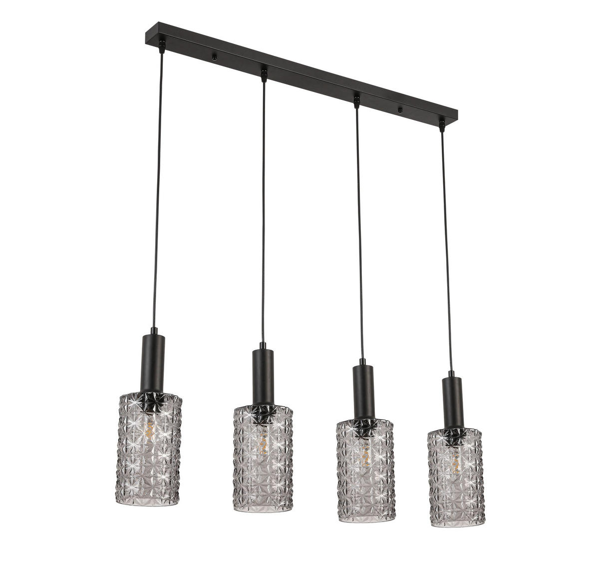 HÄNGLAMPA 12/87/120 cm  - svart, Basics, metall/glas (12/87/120cm) - Novel