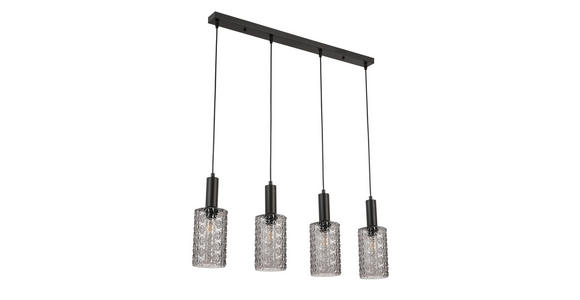 HÄNGELEUCHTE 12/87/120 cm - Schwarz, Basics, Glas/Metall (12/87/120cm) - Novel