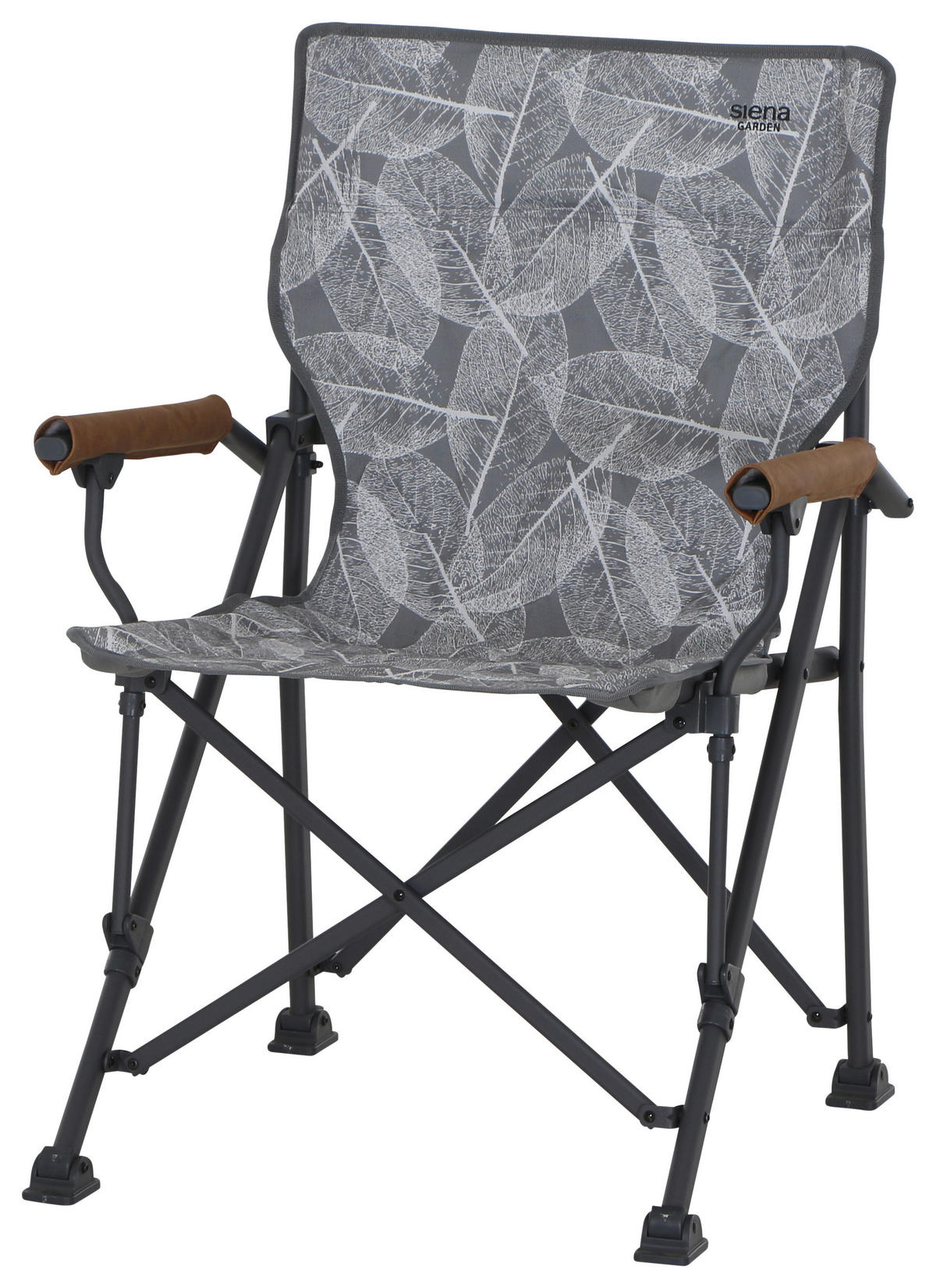CAMPINGSESSEL - Anthrazit/Braun, KONVENTIONELL, Textil/Metall (73/55/99cm) - Siena Garden