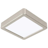 LED-DECKENLEUCHTE Fueva 16/16/2,8 cm   - Weiß/Nickelfarben, Basics, Kunststoff/Metall (16/16/2,8cm) - Novel