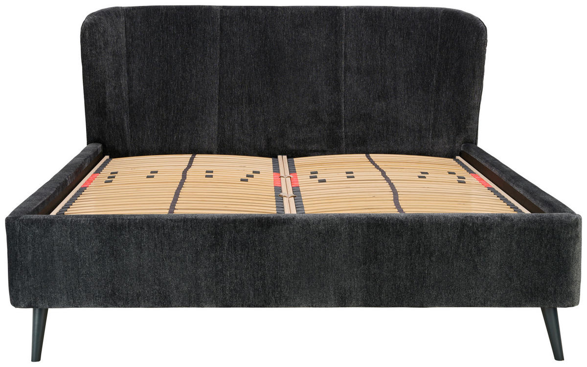 POLSTERBETT Matratze, Lattenrost Anthrazit 180/200 cm  - Anthrazit/Weiß, KONVENTIONELL, Holz/Textil (180/200cm) - Moderano