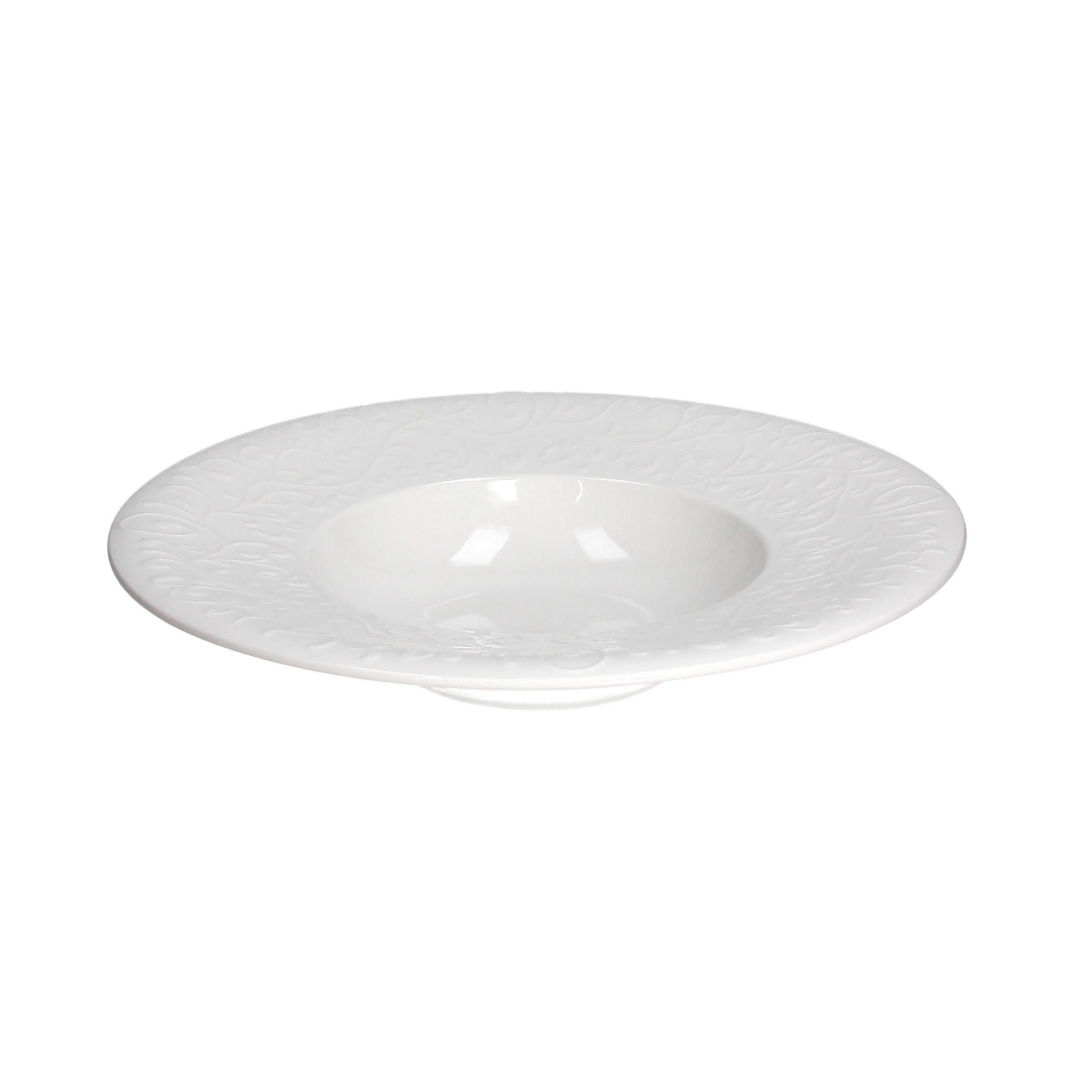 GLOBOKI KROŽNIK  Jasmin Bianco  keramika   29.5/5.5 cm      - bela, Basics, keramika (29.5/5.5cm) - Tognana