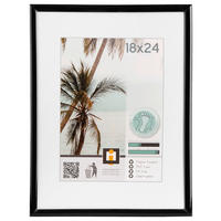 BILDERRAHMEN Schwarz  - Schwarz, Basics, Glas/Kunststoff (18/24cm)