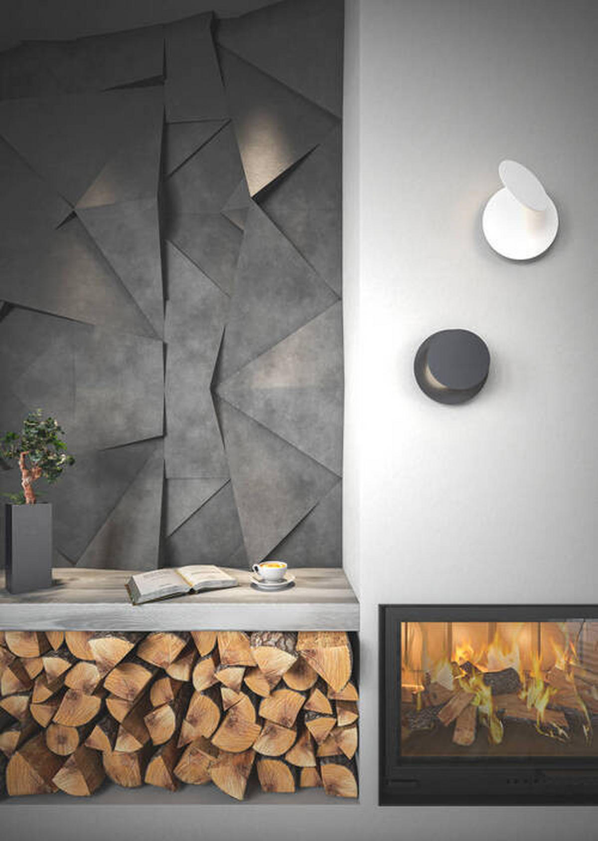 Aplică De Perete Cu Led 18/6,5 cm    - alb, Basics, plastic/metal (18/6,5cm) - Wofi