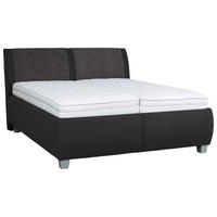 POLSTERBETT 160/200 cm  in Anthrazit  - Weiss/Anthrazit, Design, Holzwerkstoff/Kunststoff (160/200cm) - Beldomo - Sleep