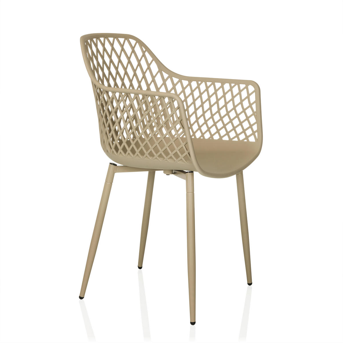 GARTENSTUHL Beige  - Beige, MODERN, Kunststoff/Metall (56/81/50cm) - MID.YOU