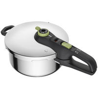 TRYCKKOKARE Secure trendy 4 l  - stålfärgad/svart, Basics, metall (4l) - Tefal