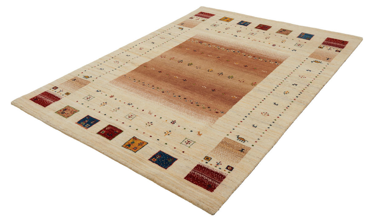 ORIENTTEPPICH 140/200 cm Mother Earth Camel Braun, Creme, Naturfarben  - Creme/Braun, LIFESTYLE, Textil (140/200cm) - Cazaris