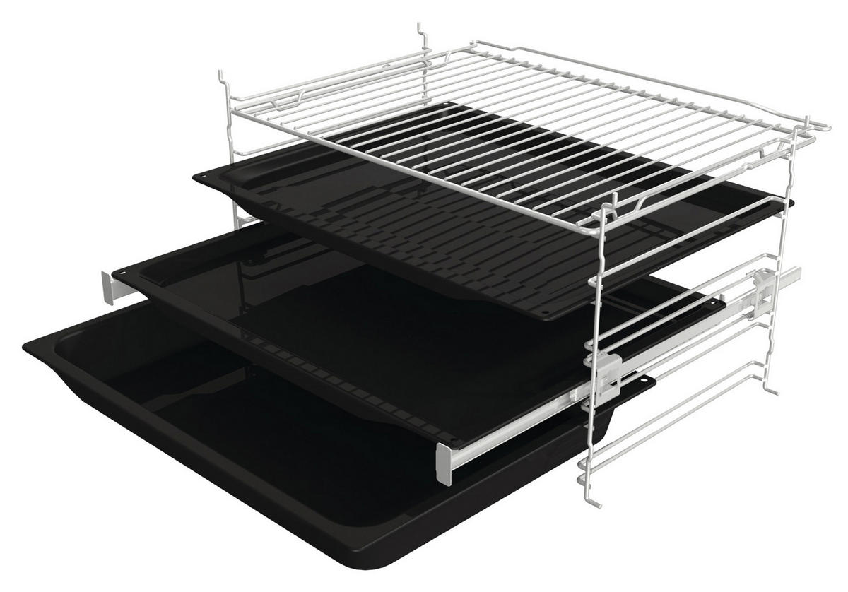 BACKOFENSET Black Pepper PSCB  - Schwarz, Basics, Glas/Metall (59,5/59,5/56,4cm) - Gorenje