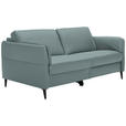 3-SITZER-SOFA in Leder Blau  - Blau/Schwarz, Design, Leder/Metall (190/84/99cm) - Dieter Knoll