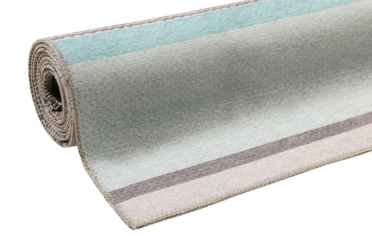 KOBEREC TKANÝ NA PLOCHO, 160/230 cm, oranžová, tyrkysová, šedohnědá, béžová - oranžová/tyrkysová, Konvenční, textil (160/230cm) - Esprit