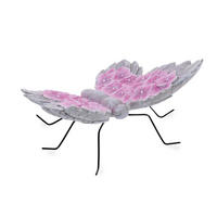 DEKOSCHMETTERLING - Lila/Grau, LIFESTYLE, Kunststoff (20/17/10,5cm)
