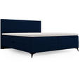 BOXBETT 180/200 cm,  in Blau, Bettkasten, Topper, Matratzen, H3 = fest  - Blau/Schwarz, Design, Holz/Holzwerkstoff (180/200cm) - Xora
